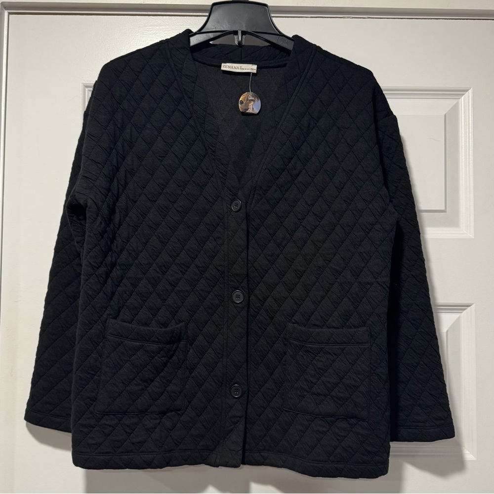 Zenana Outfitters Black Quilted Pantsuit - Picture 4 of 15